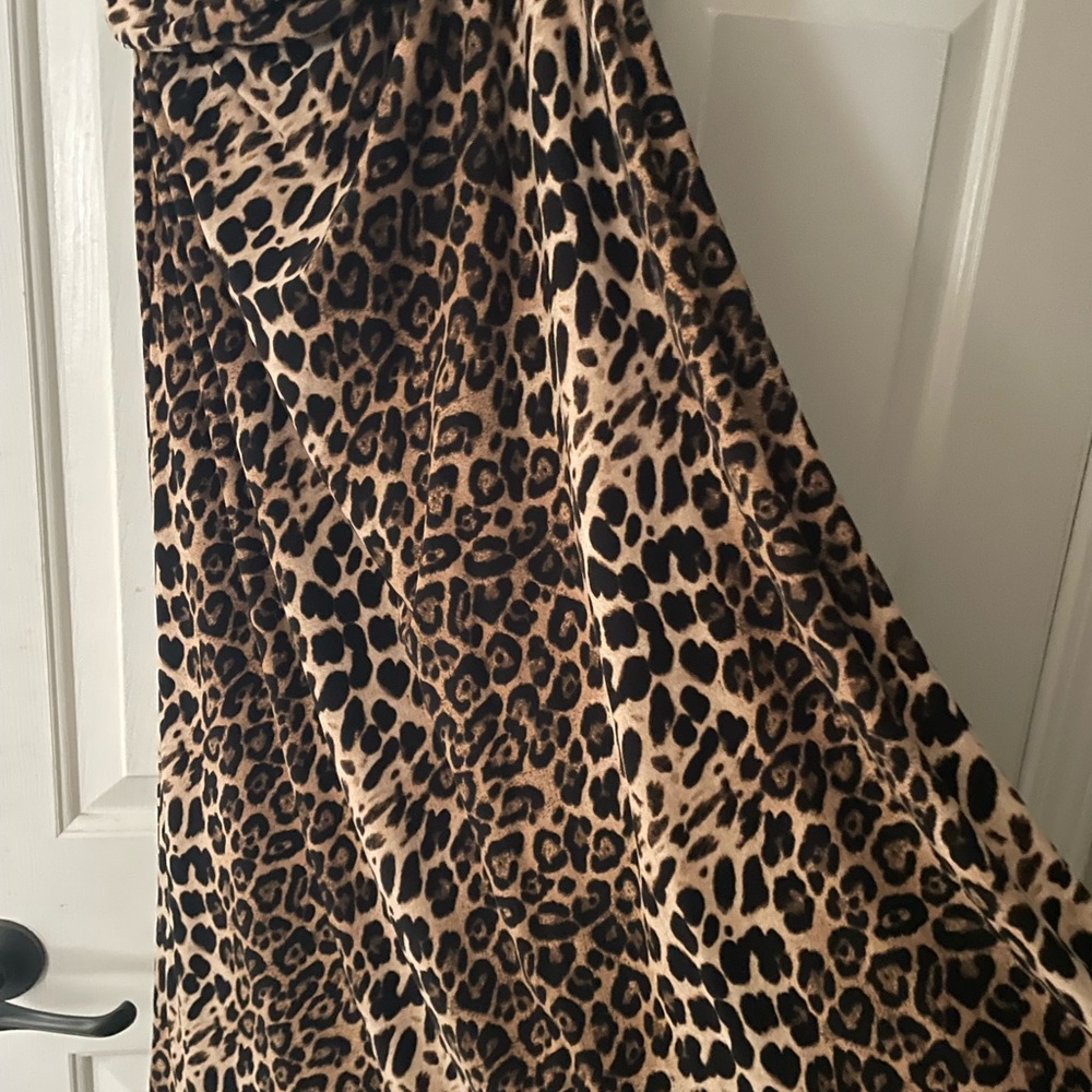 Leopard A line skirt maxi 1X READ